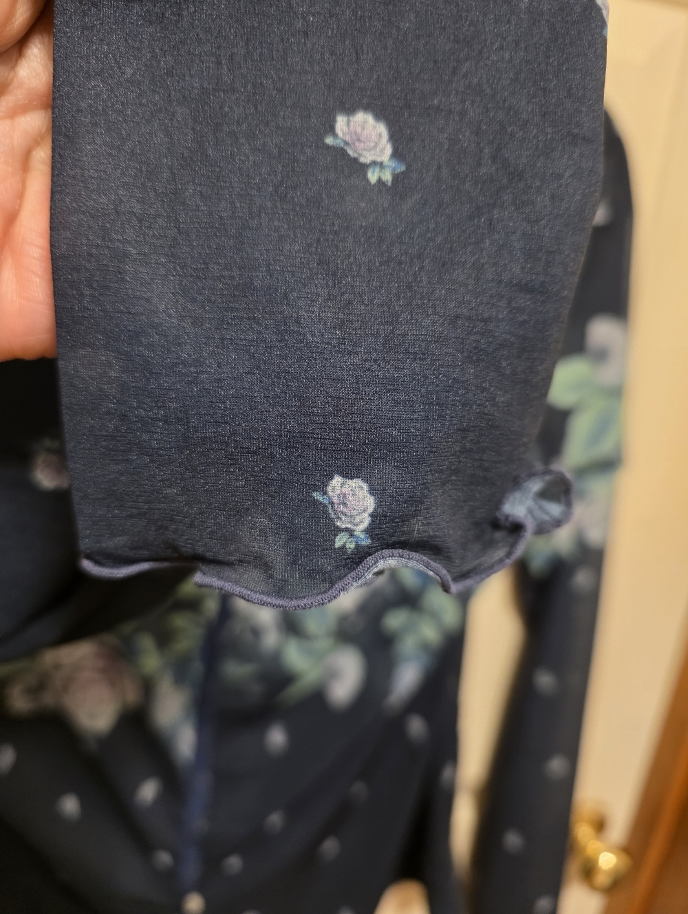 Free People Home Grown Mesh Cardi In Blue Combo Size New Without Tags - Picture 6 of 9
